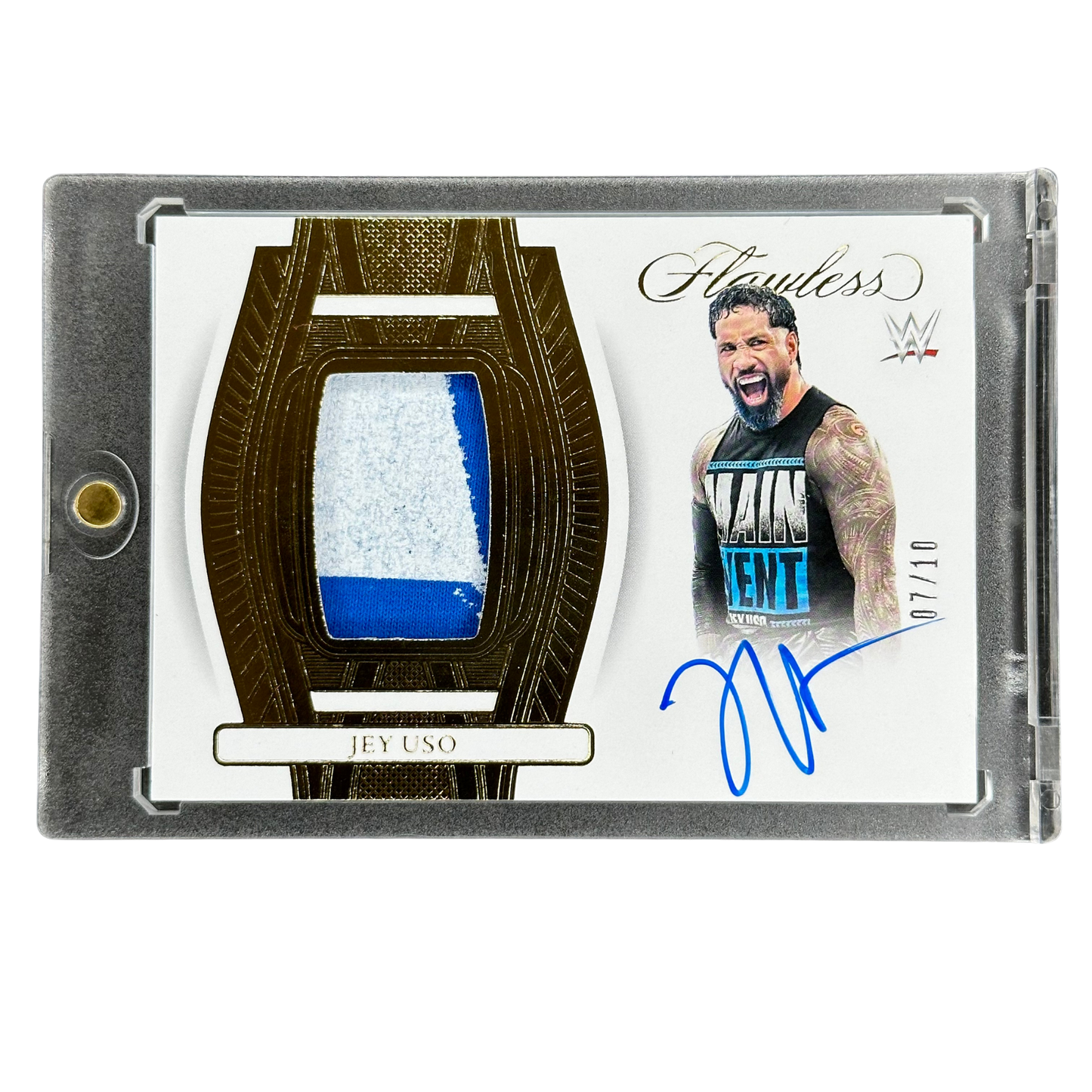 Jey Uso 2024 Flawless Memorabilia Auto Gold 7/10 #FP-JEY