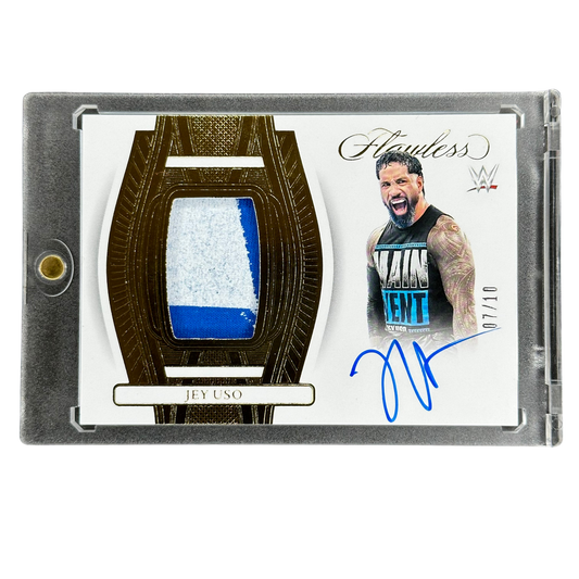 Jey Uso 2024 Flawless Memorabilia Auto Gold 7/10 #FP-JEY