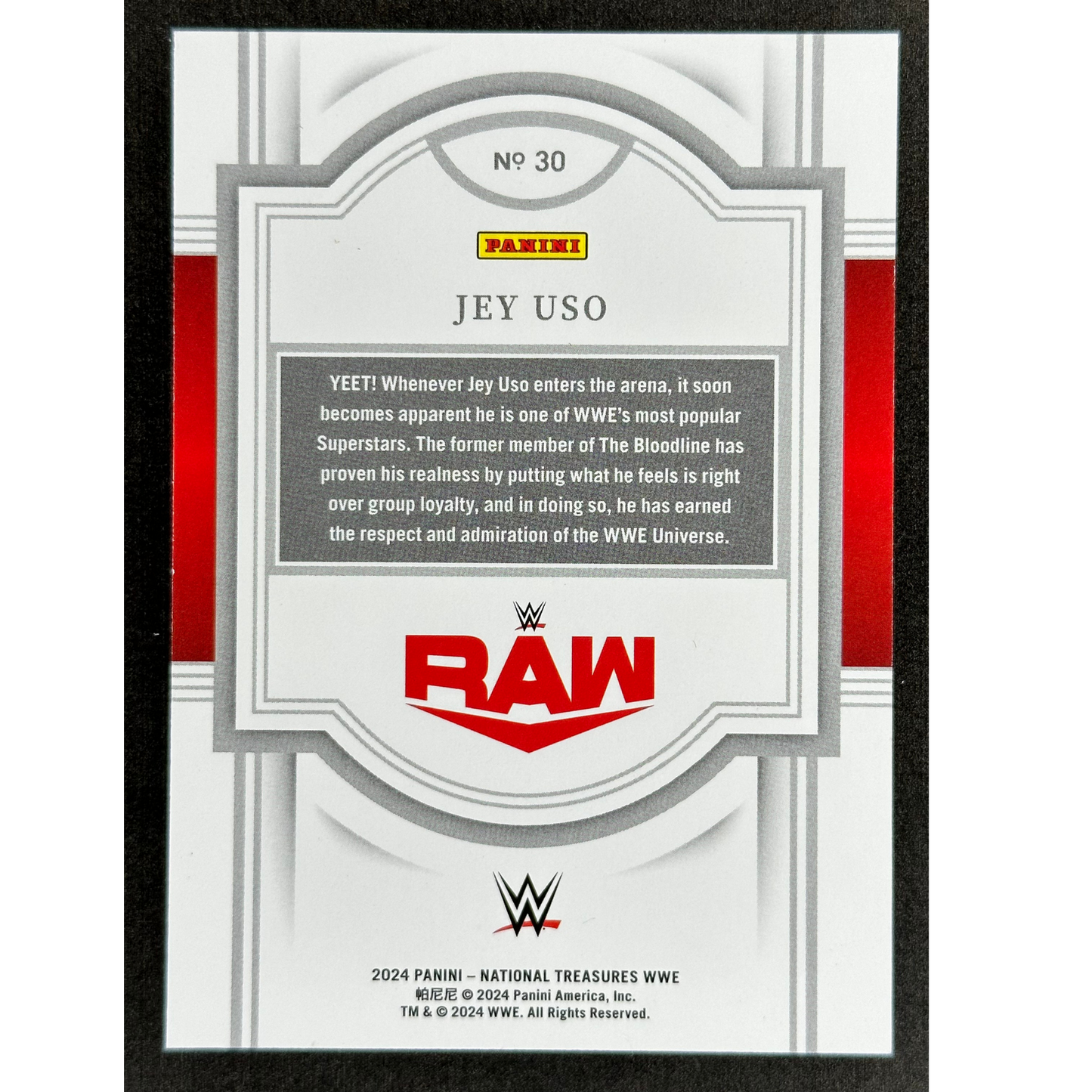 Jey Uso 2024 National Treasures 95/99 #30