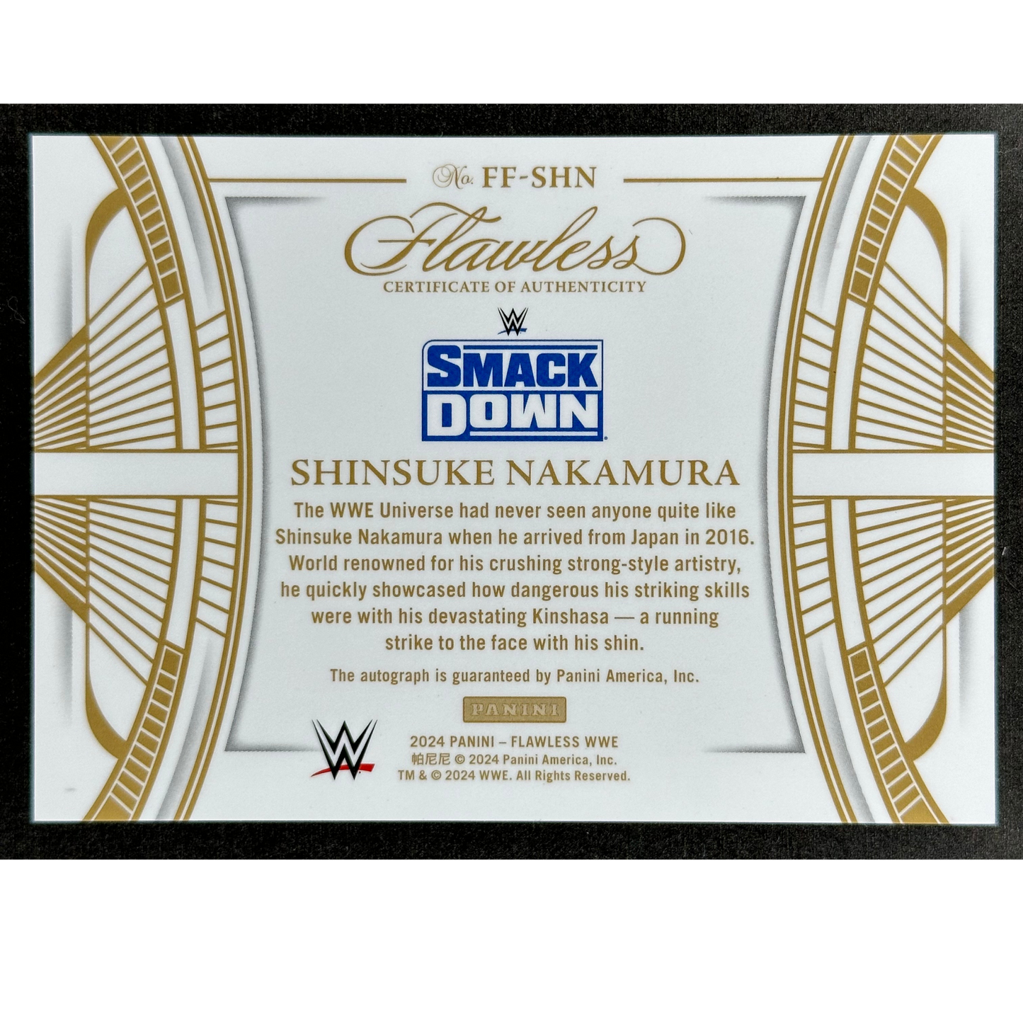 Shinsuke Nakamura 2024 Flawless Finishing Moves Auto 13/15 #FF-SHN