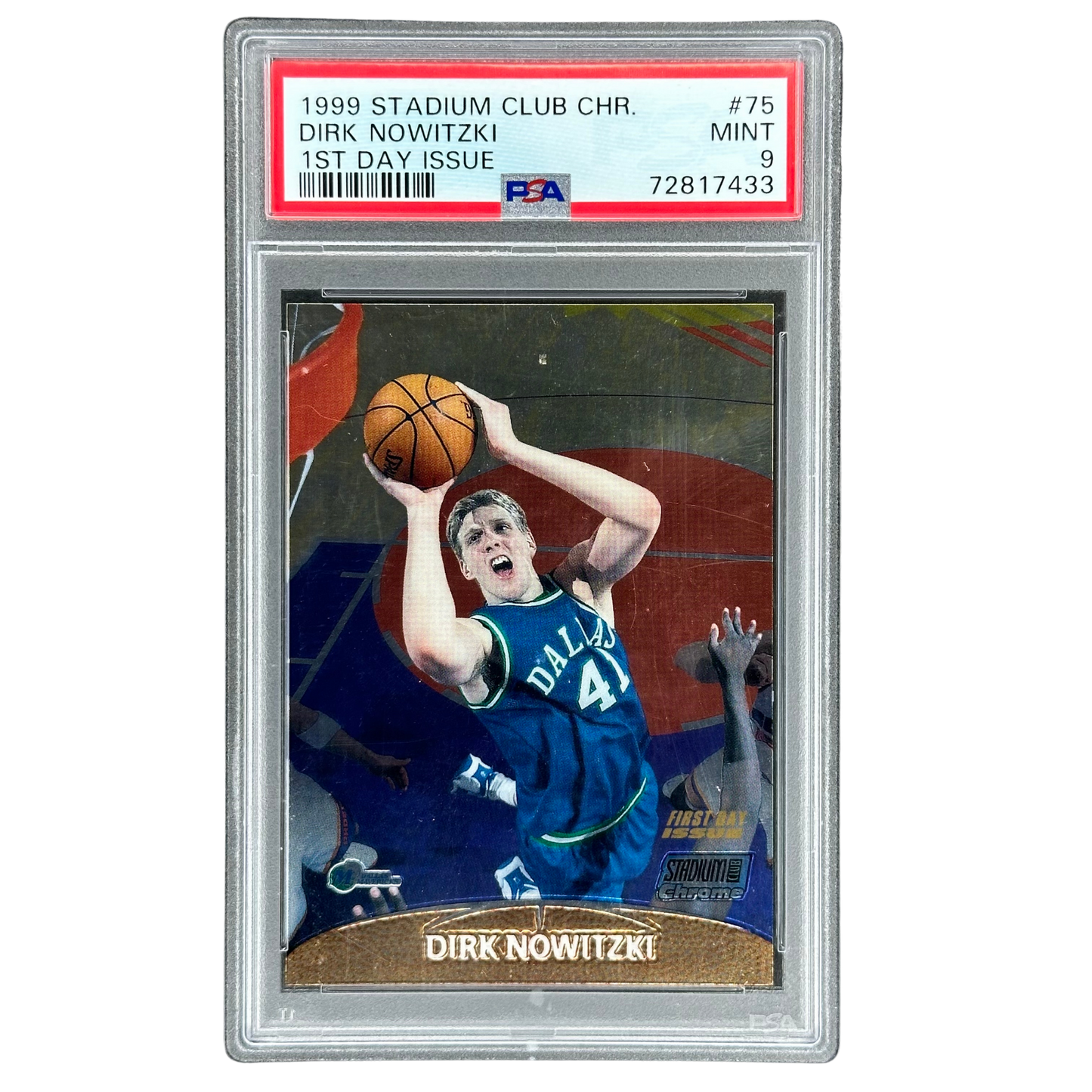 Dirk Nowitzki 1999 Stadium Club Chrome 1st Day Issue 26/100 PSA 9 #75
