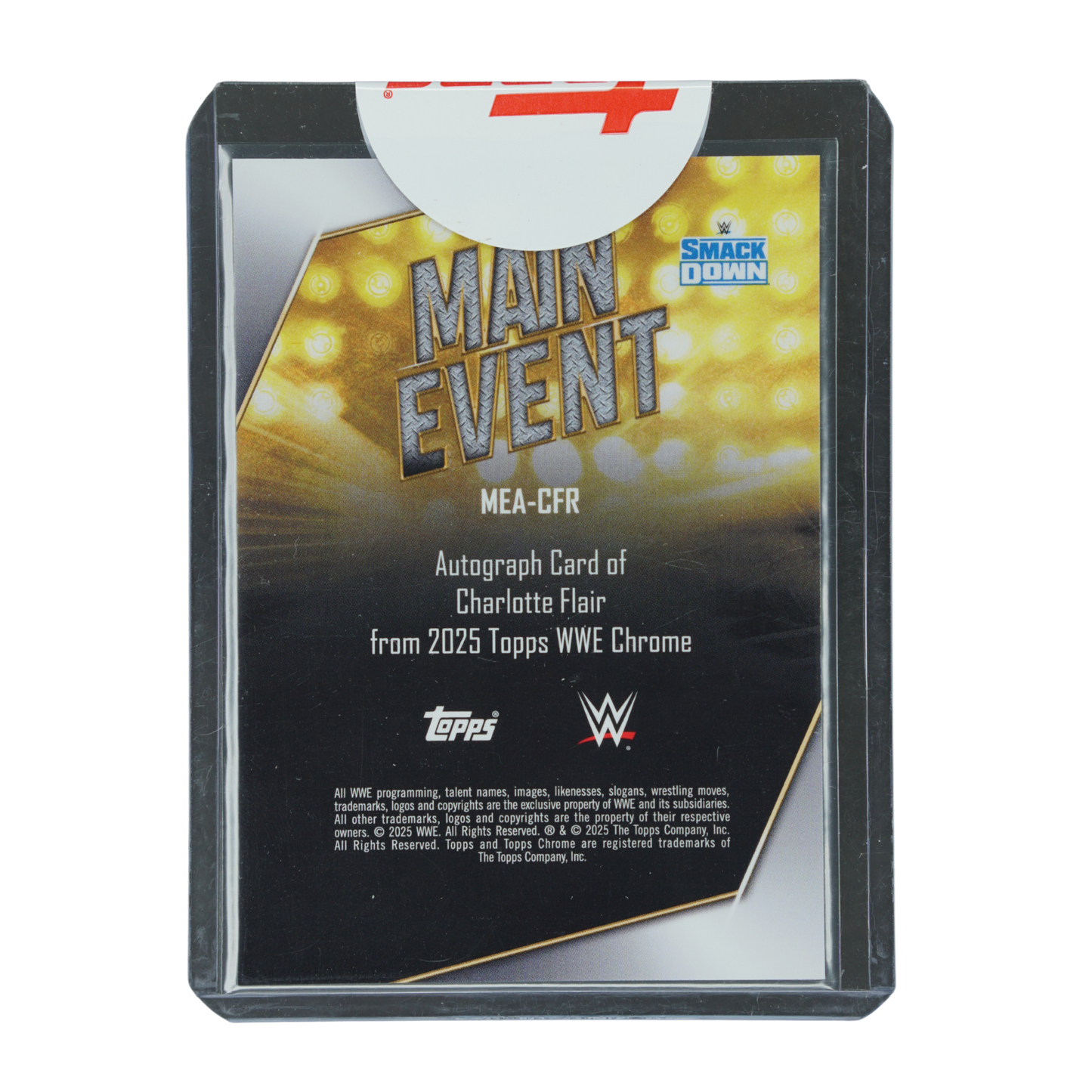 Charlotte Flair 2025 Chrome Main Event 84/150 Auto #MEA-CFR