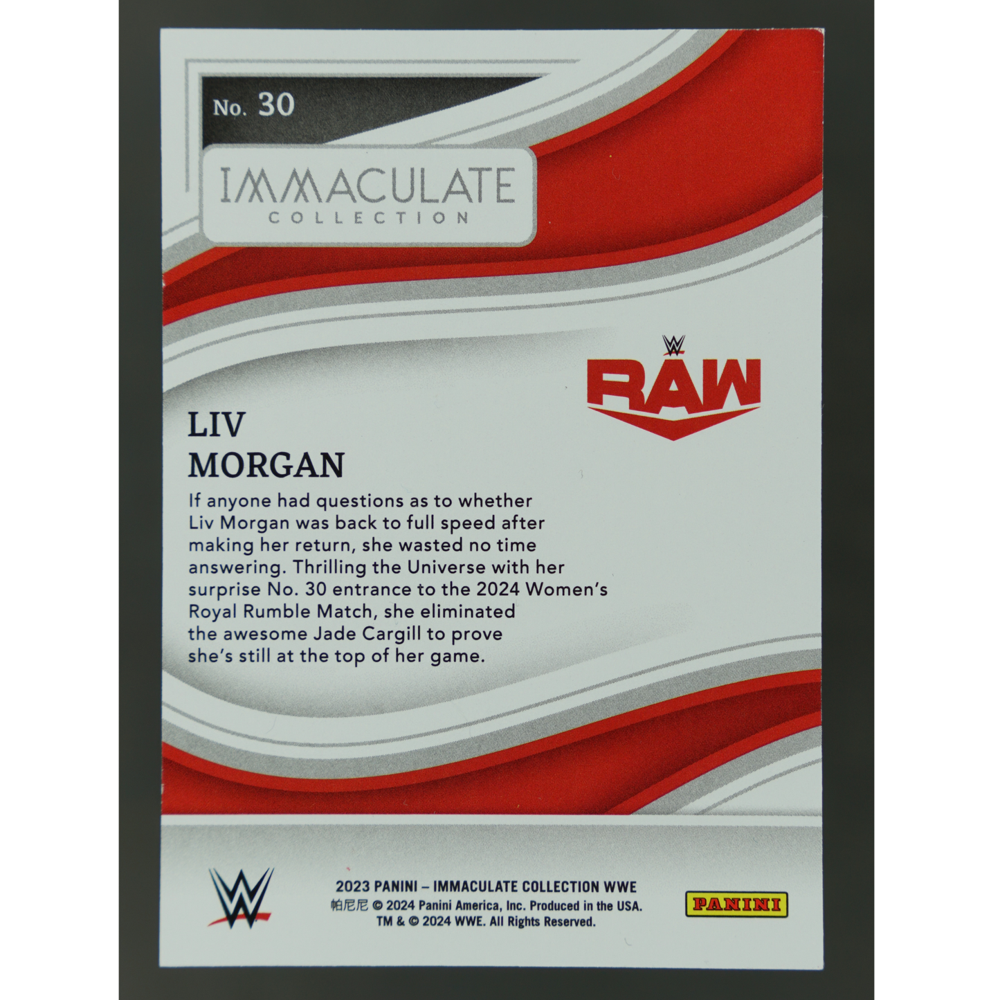 Liv Morgan 2023 Immaculate 25/35 #30
