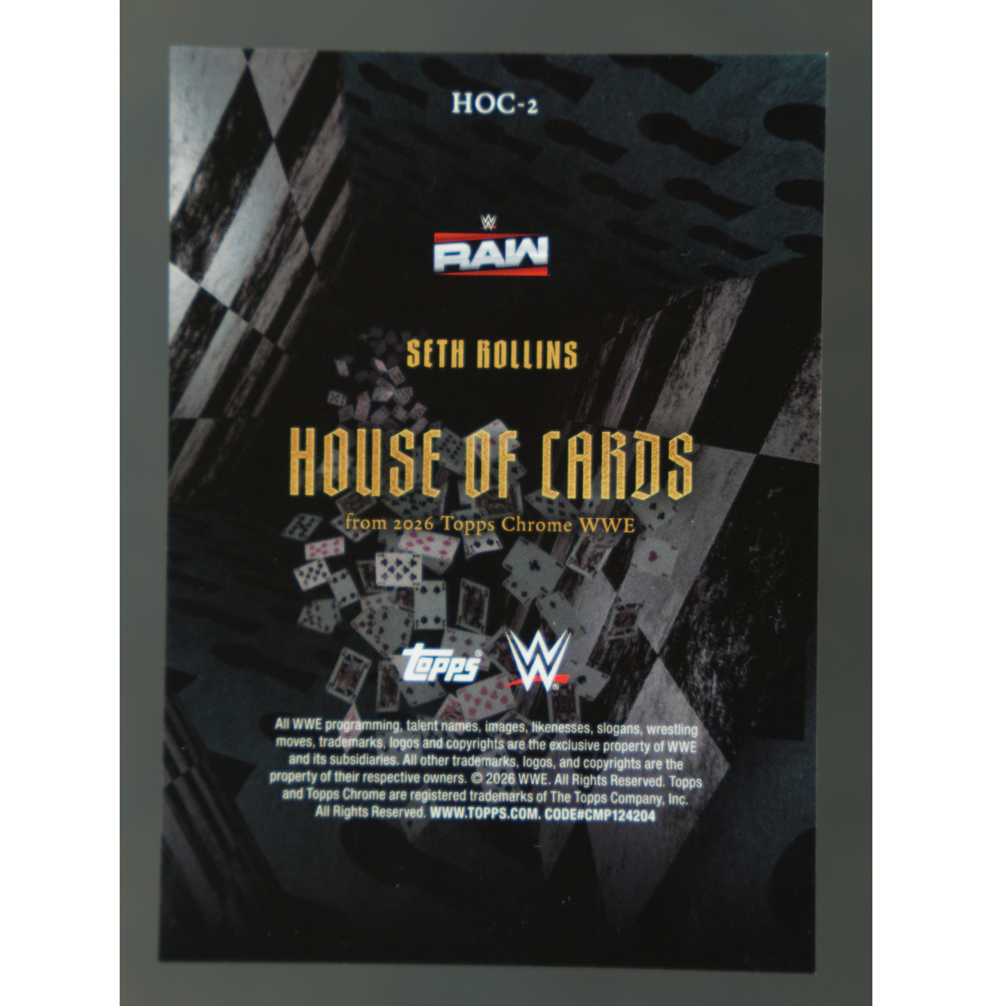 Seth Rollins 2026 Chrome House of Cards #HOC-2