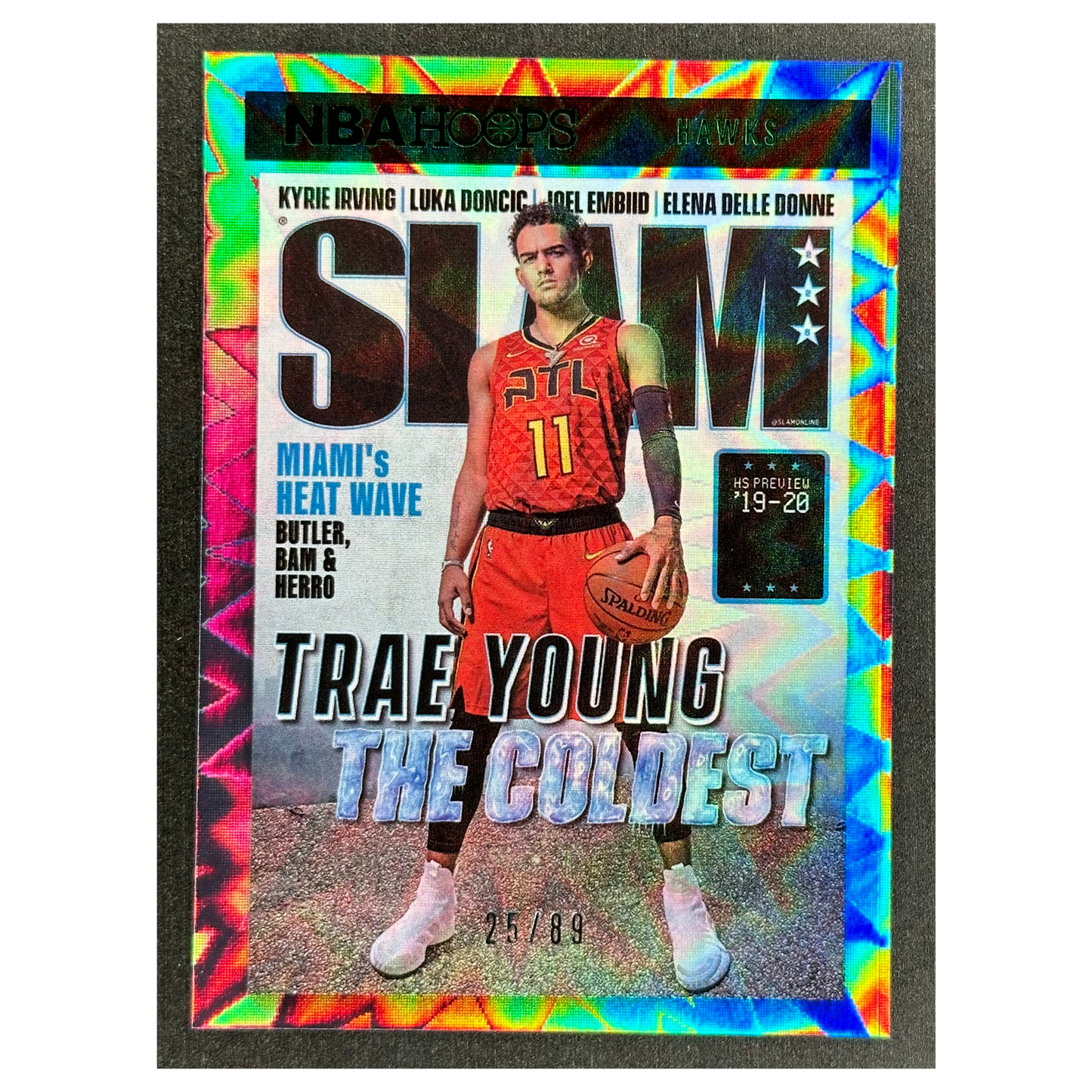 Trae Young 2020 Hoops Slam Green Explosion 25/89 #6