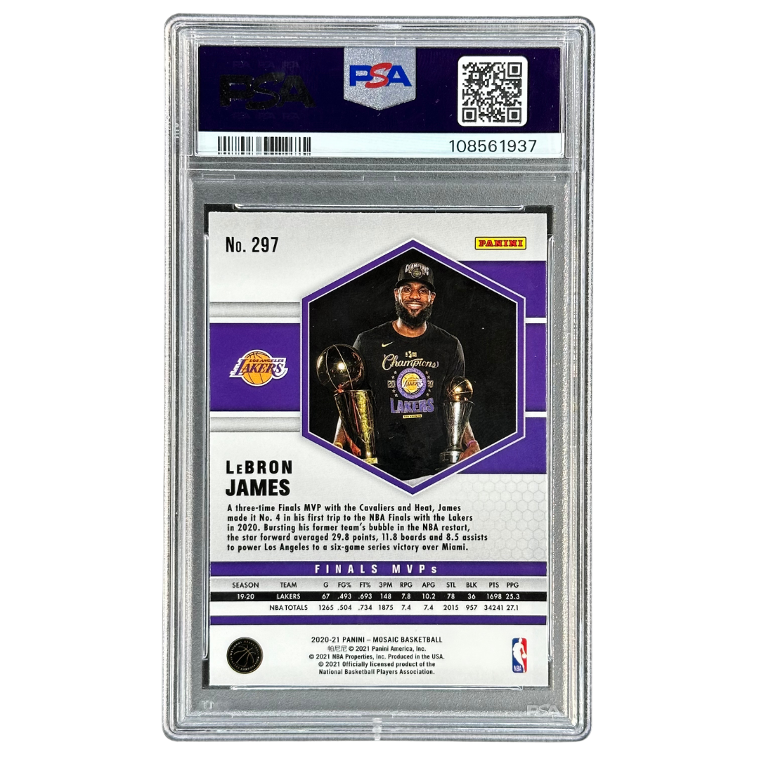 Lebron James 2020 Mosaic Finals MVPs PSA 10 #297