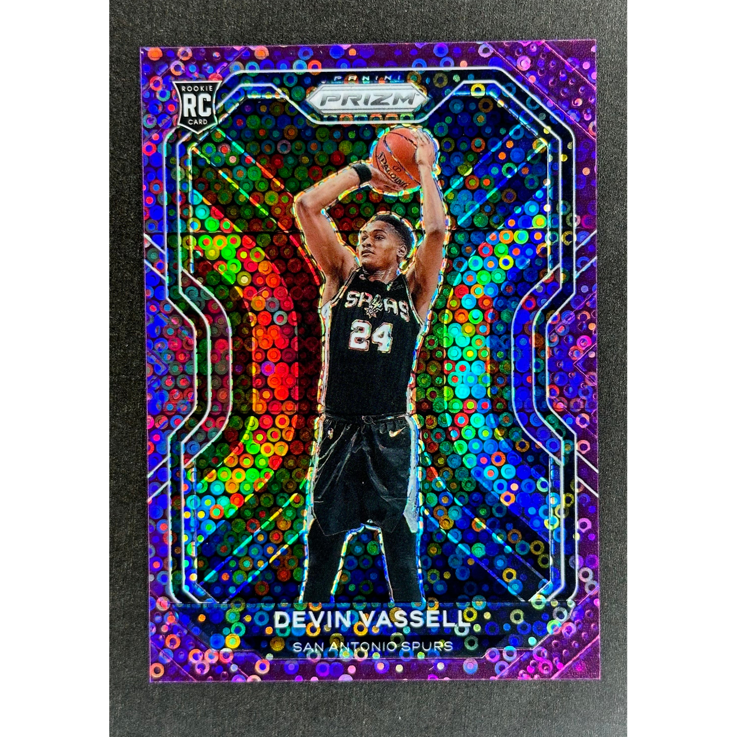 Devin Vassell 2020 Prizm Purple Fast Break Rookie Card (RC) 63/75 #252