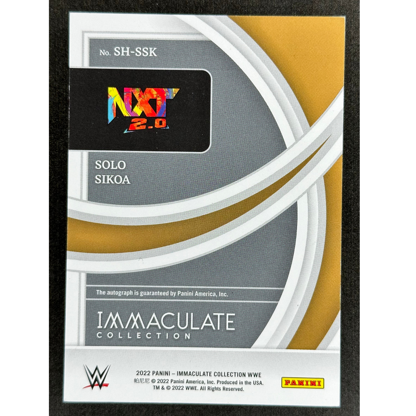 Solo Sikoa 2022 Immaculate Shadowbox RC Rookie Card Auto 12/99 #SK-SSK