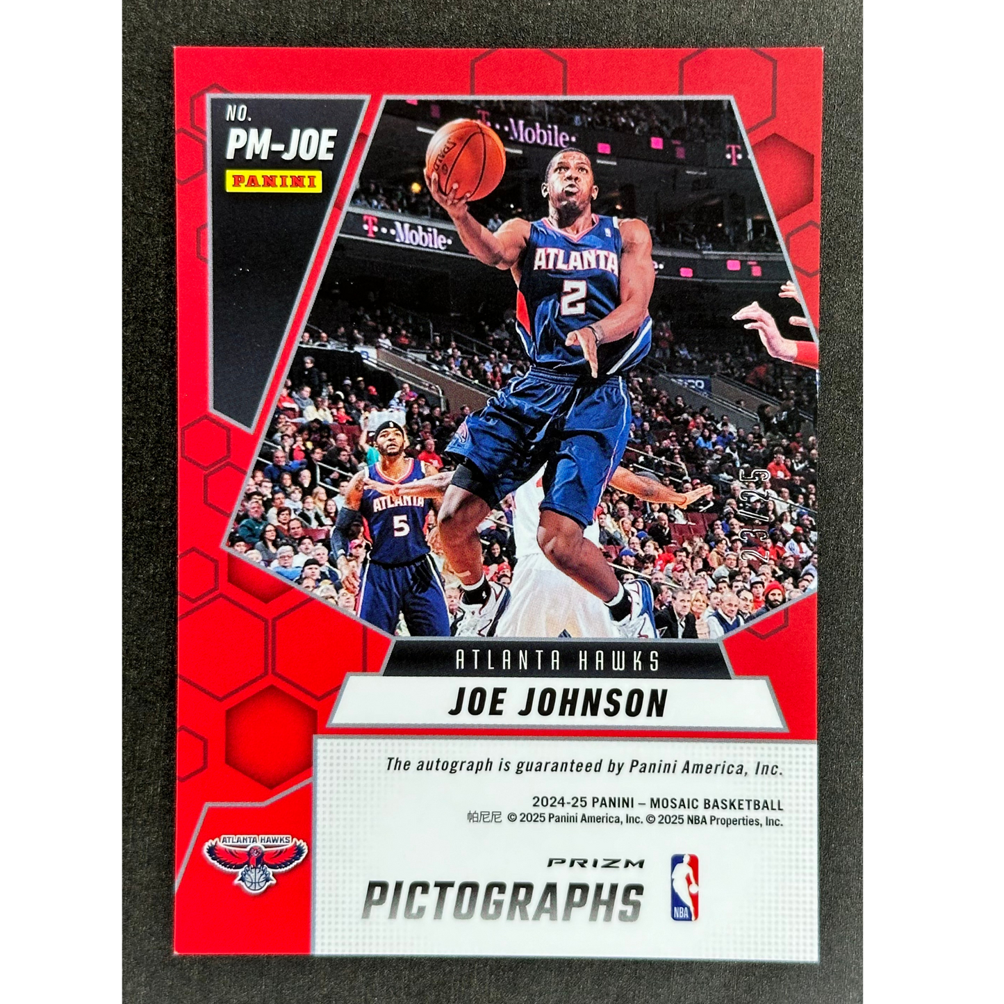 Joe Johnson 2024 Mosaic Pictographs Auto 23/25 #PM-JOE
