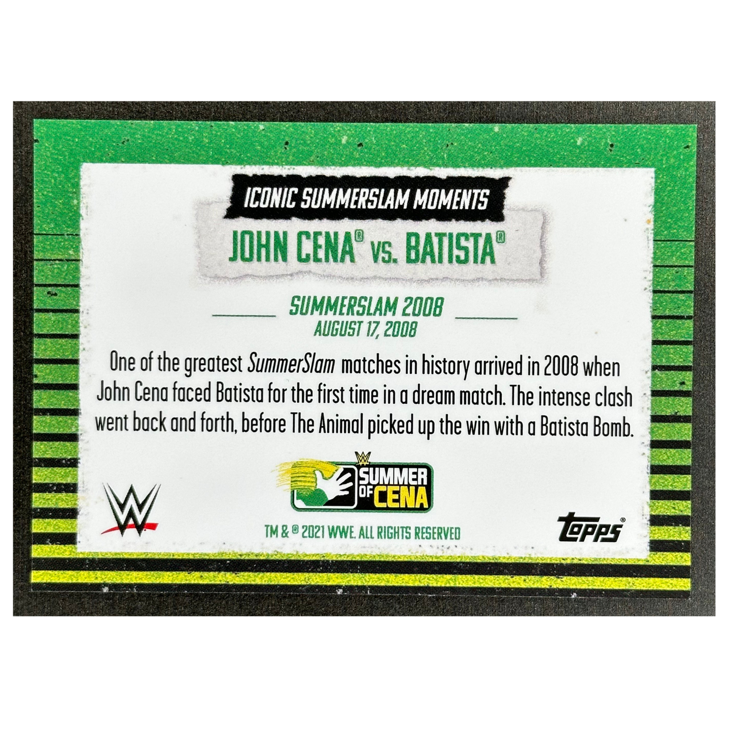 John Cena vs Batista 2021 Iconic Summerslam Moments 4/10