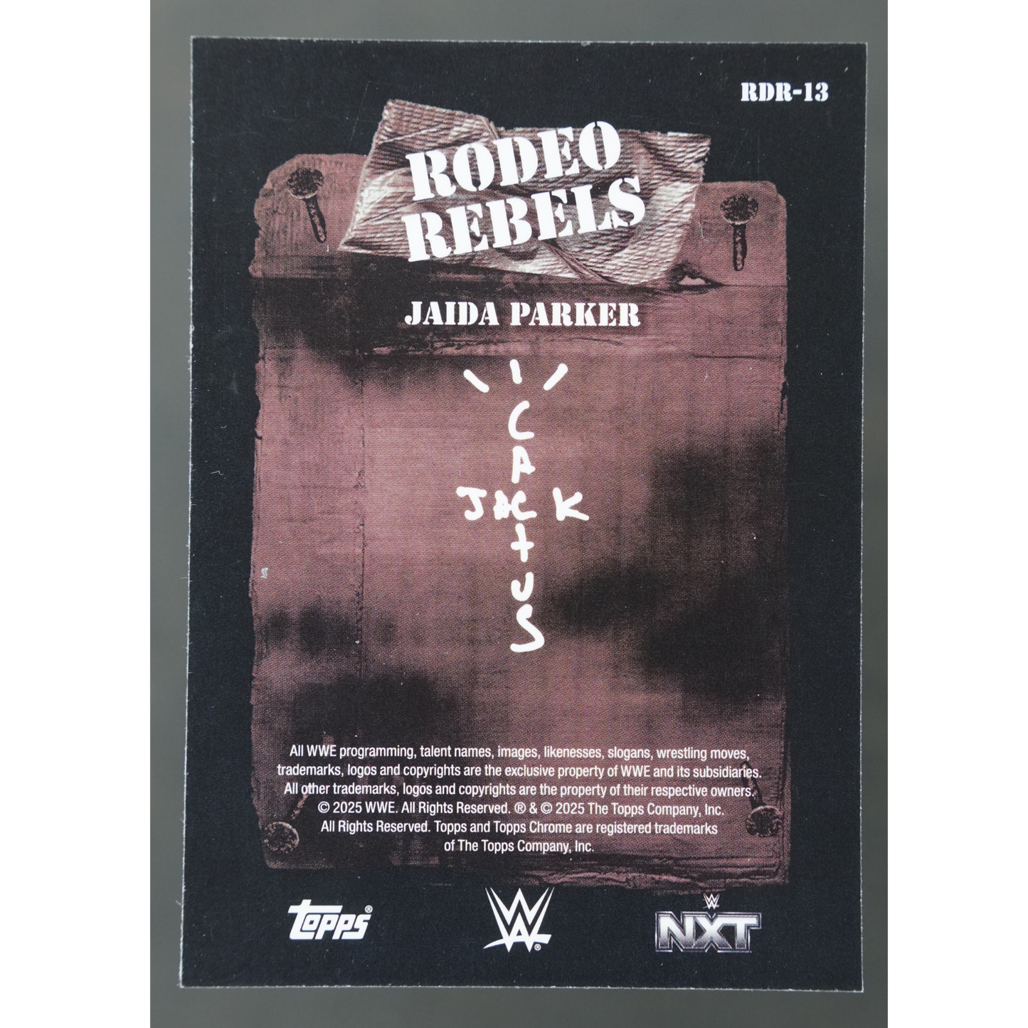 Jaida Parker 2025 Cactus Jack Rodeo Rebels 12/99 #RDR-13