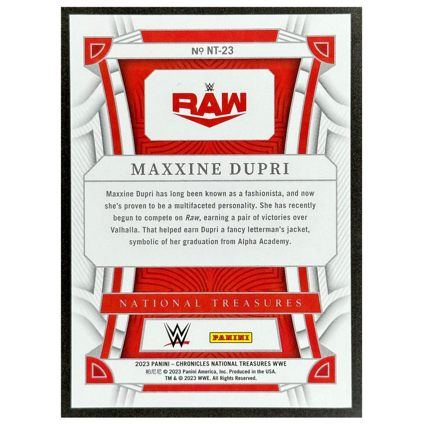 Maxxine Dupri 2023 National Treasures RC Rookie Card 3/25 #NT-23