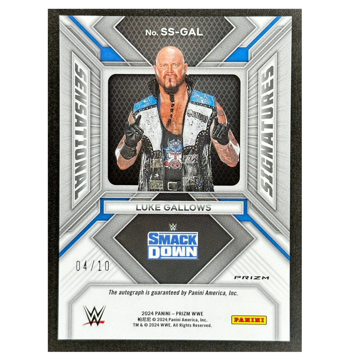 Luke Gallows 2024 Prizm Gold Auto 4/10 #SS-GAL