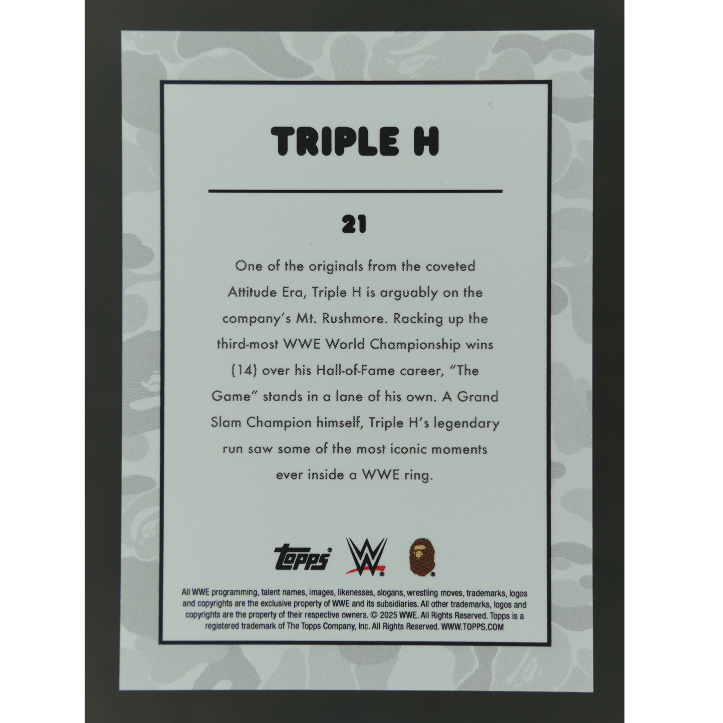 Triple H 2025 Topps x BAPE #21