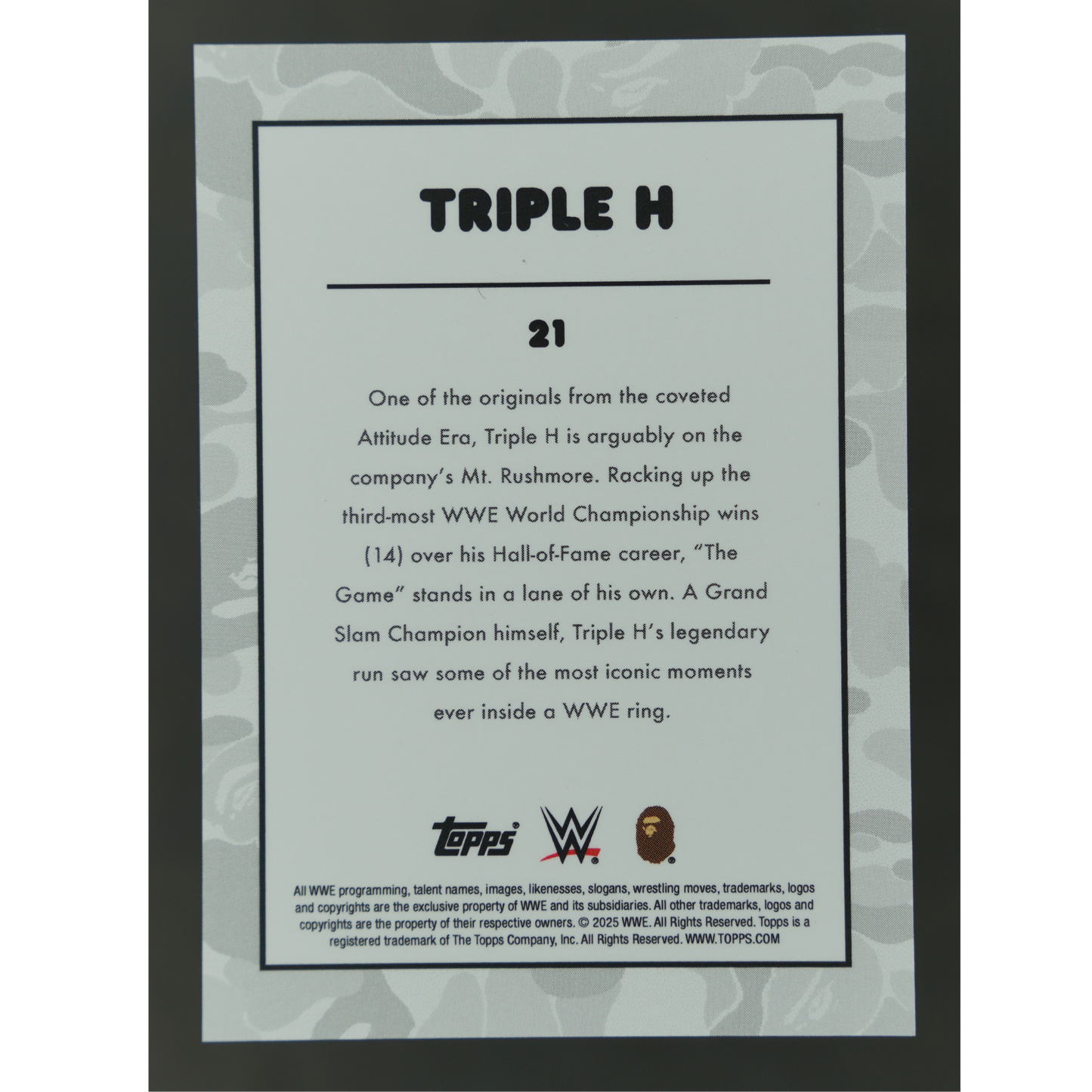 Triple H 2025 Topps x BAPE 136/199 #21