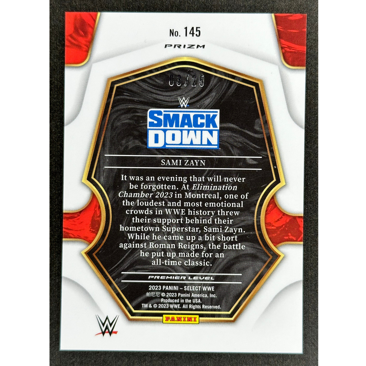 Sami Zayn 2023 Select Tie-Dye 3/25 #145