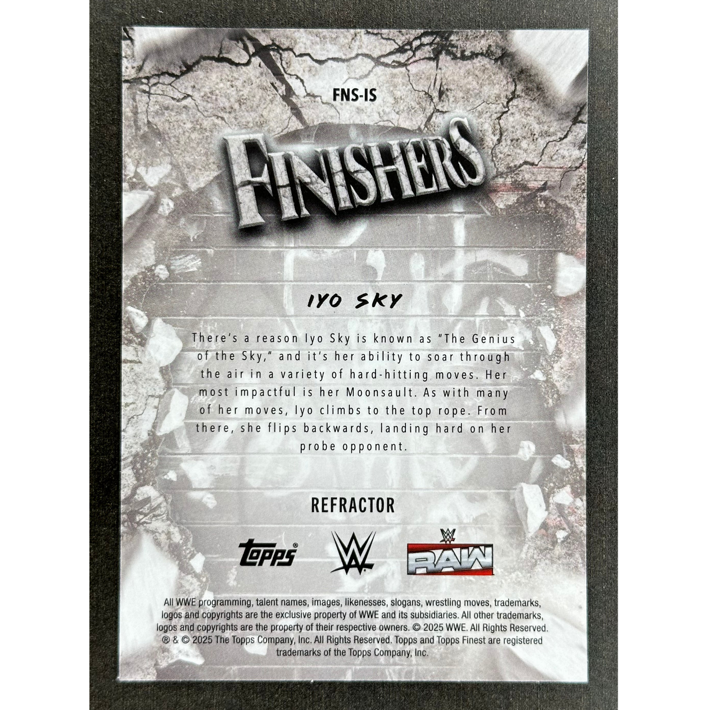 Iyo Sky 2025 Finest Finishers Refractor #DNS-IS