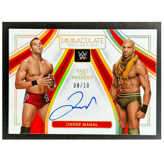 Jinder Mahal 2023 Immaculate Past and Present Auto 8/10 #PP-JMH
