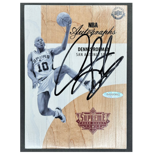Dennis Rodman 2016 Supreme Hard Court Floor Memorabilia Auto #BWA-DE