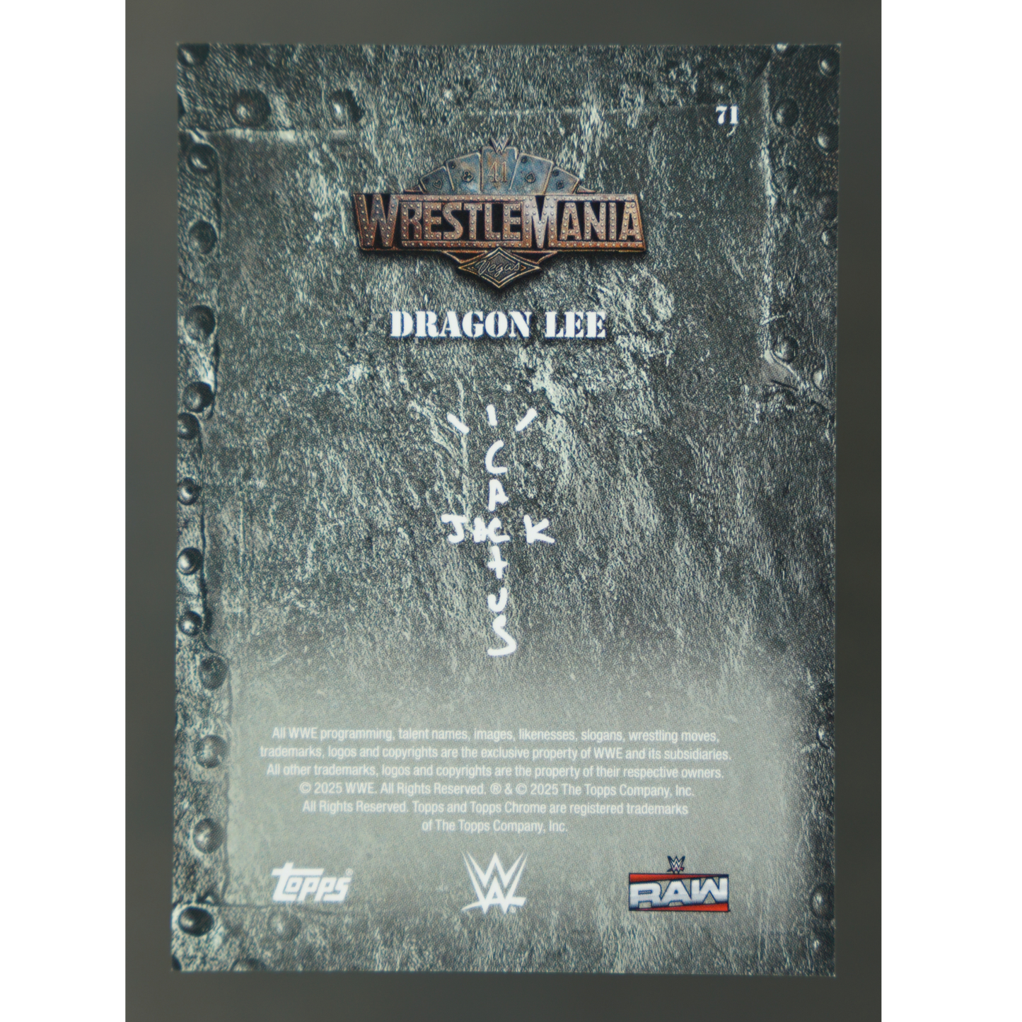 Dragon Lee 2025 Cactus Jack Wrestlemania 19/20 #71