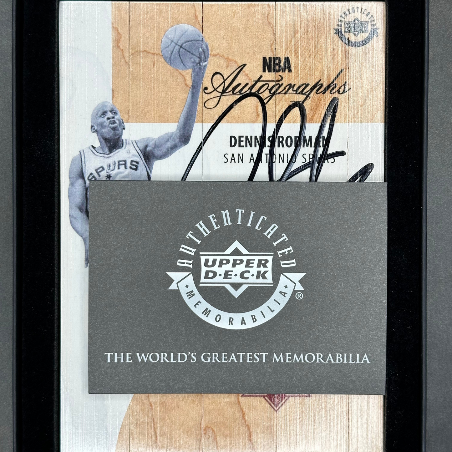 Dennis Rodman 2016 Supreme Hard Court Floor Memorabilia Auto #BWA-DE