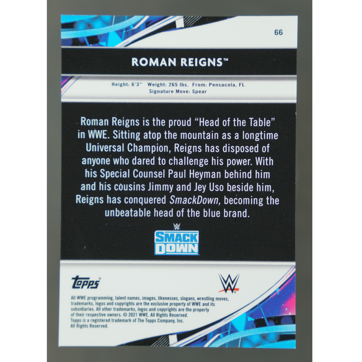 Roman Reigns 2021 Finest 34/99 #66