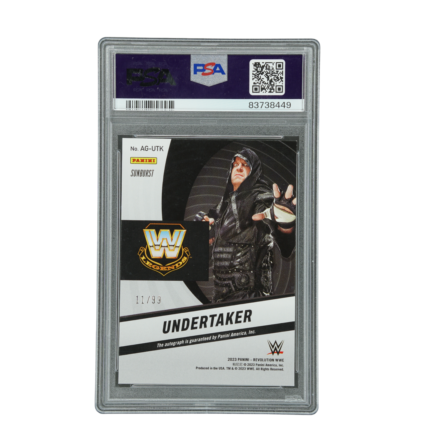 Undertaker 2023 Revolution Sunburst Auto 11/99 PSA 10 #2023