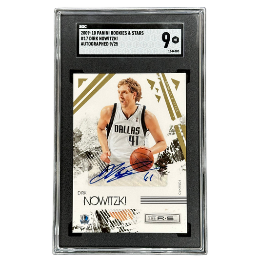 Dirk Nowitzki 2009 Rookies & Stars Auto 9/25 SGC 9 #17