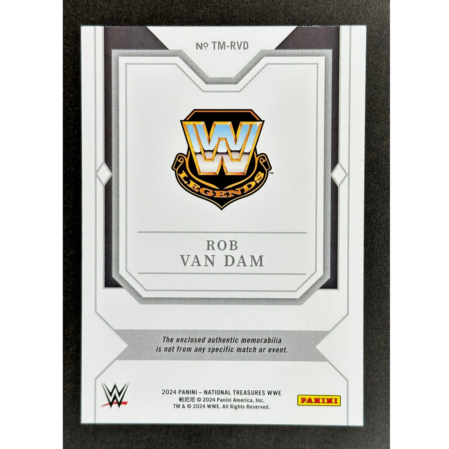 Rob Van Dam 2024 National Treasures Time Line Memorabilia 33/99 #TM-RVD