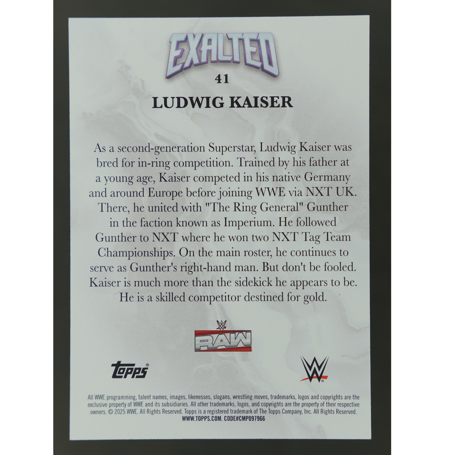 Ludwig Kaiser 2025 Exalted 137/150 #41