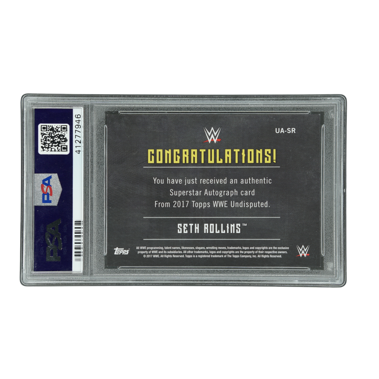 Seth Rollins 2017 Undisputed Auto 135/199 PSA 10 #UA-SR