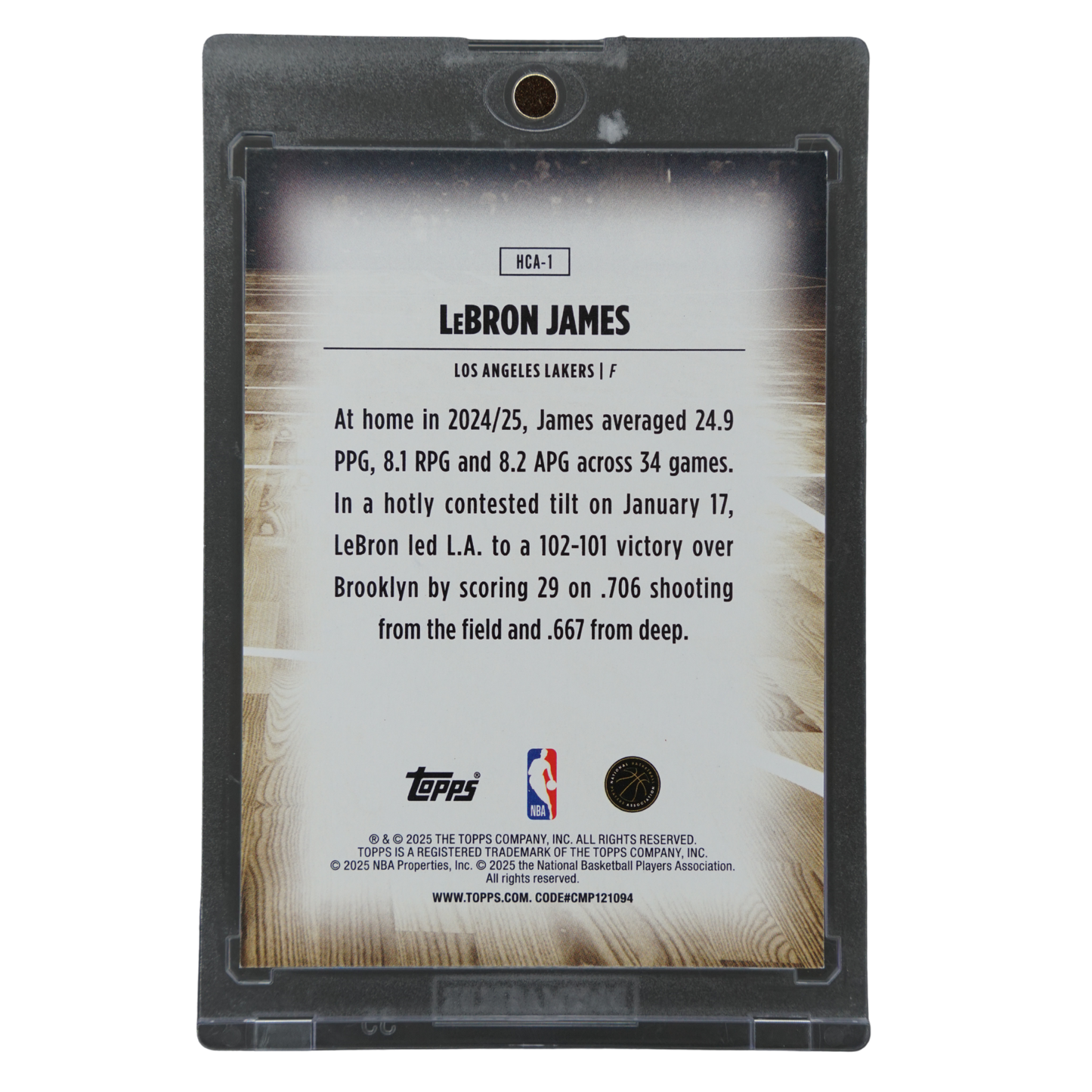 Lebron James 2025 Topps Home Court #HCA-1