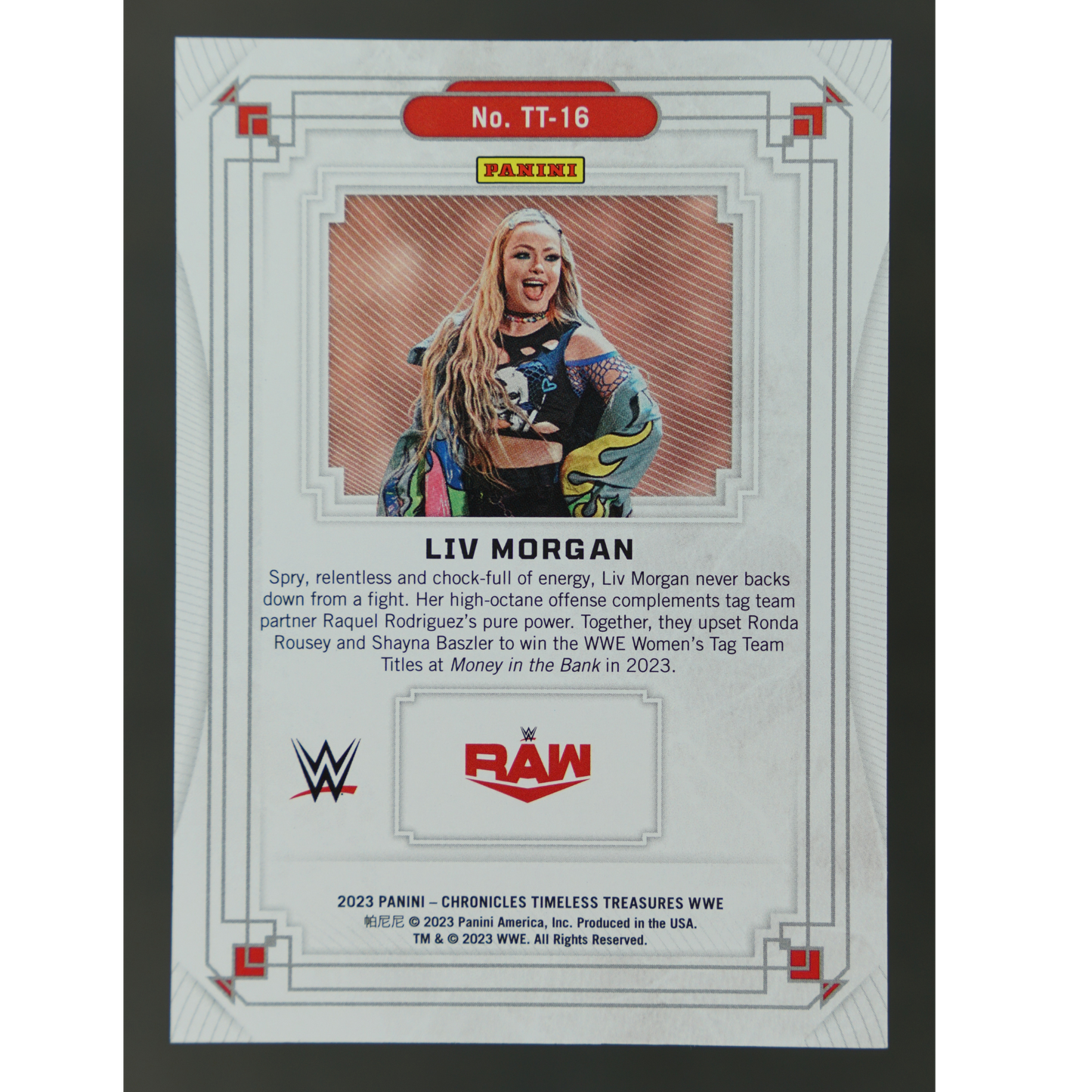 Liv Morgan 2023 Chronicles Timeless Treasures 10/10 #TT-16