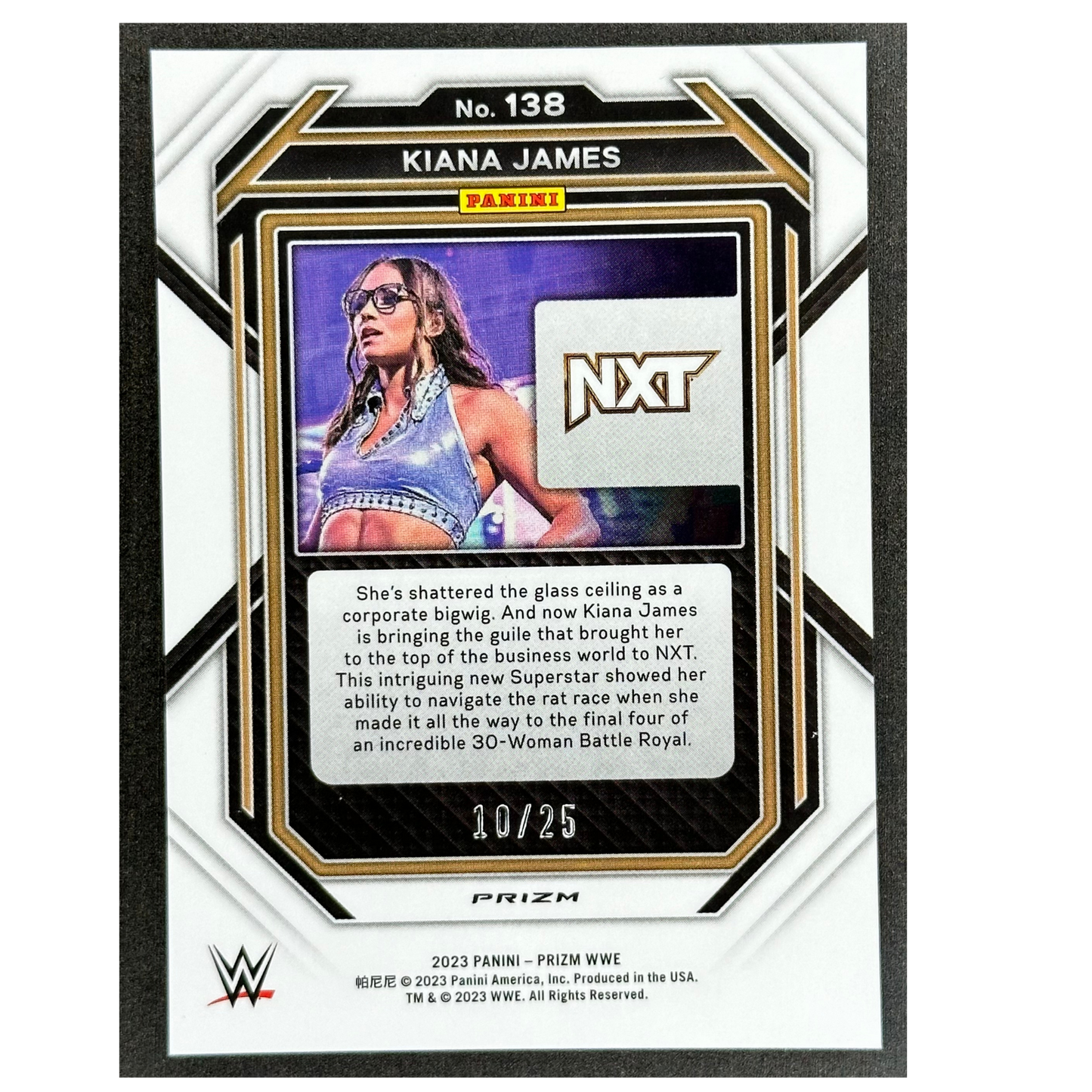 Kiana James 2023 Prizm Blue Disco RC Rookie Card 10/25 #138