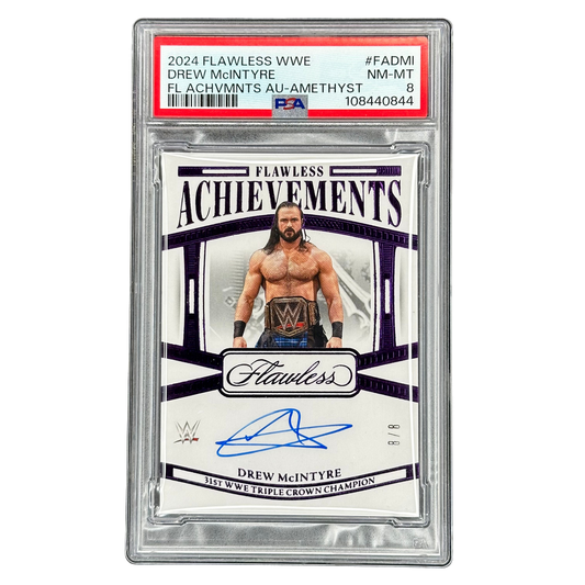 Drew McIntyre 2024 Flawless Achievements Auto 8/8 PSA 8 #FADMI