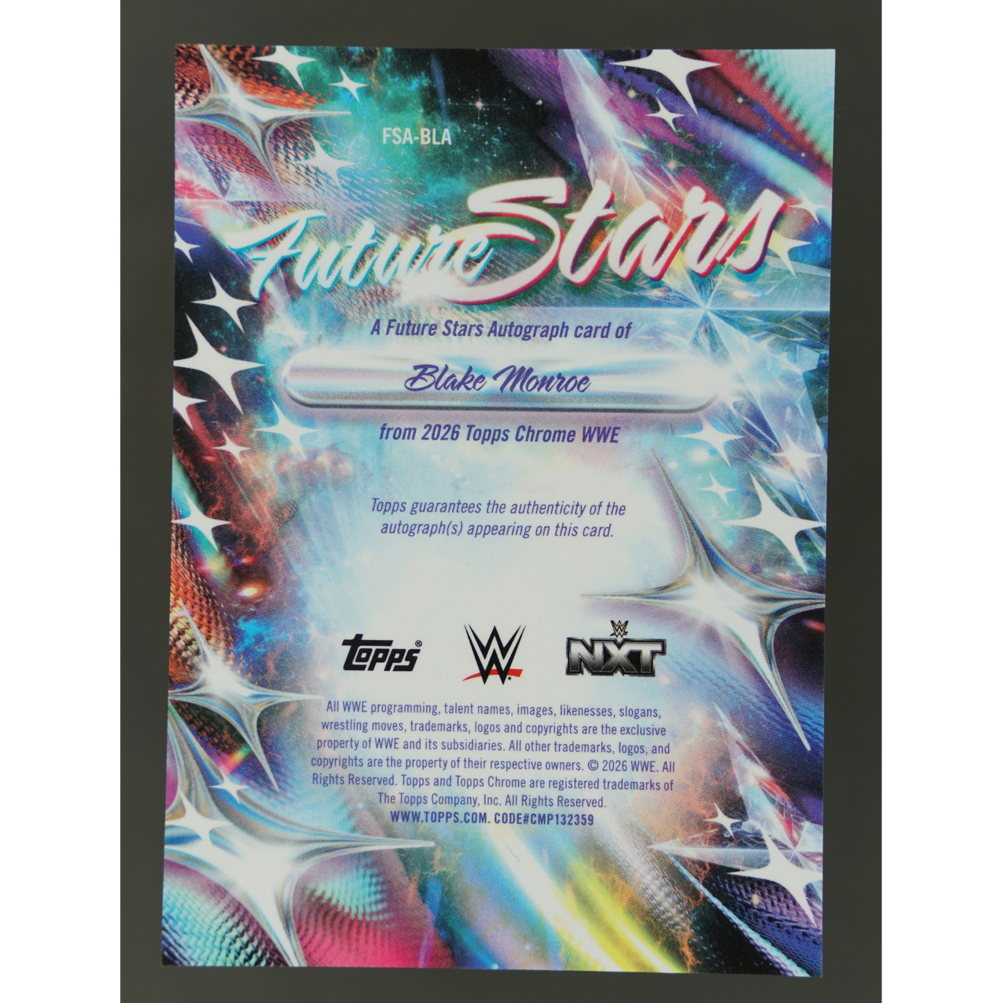 Blake Monroe 2026 Chrome Future Stars Auto 26/50 #FSA-BLA