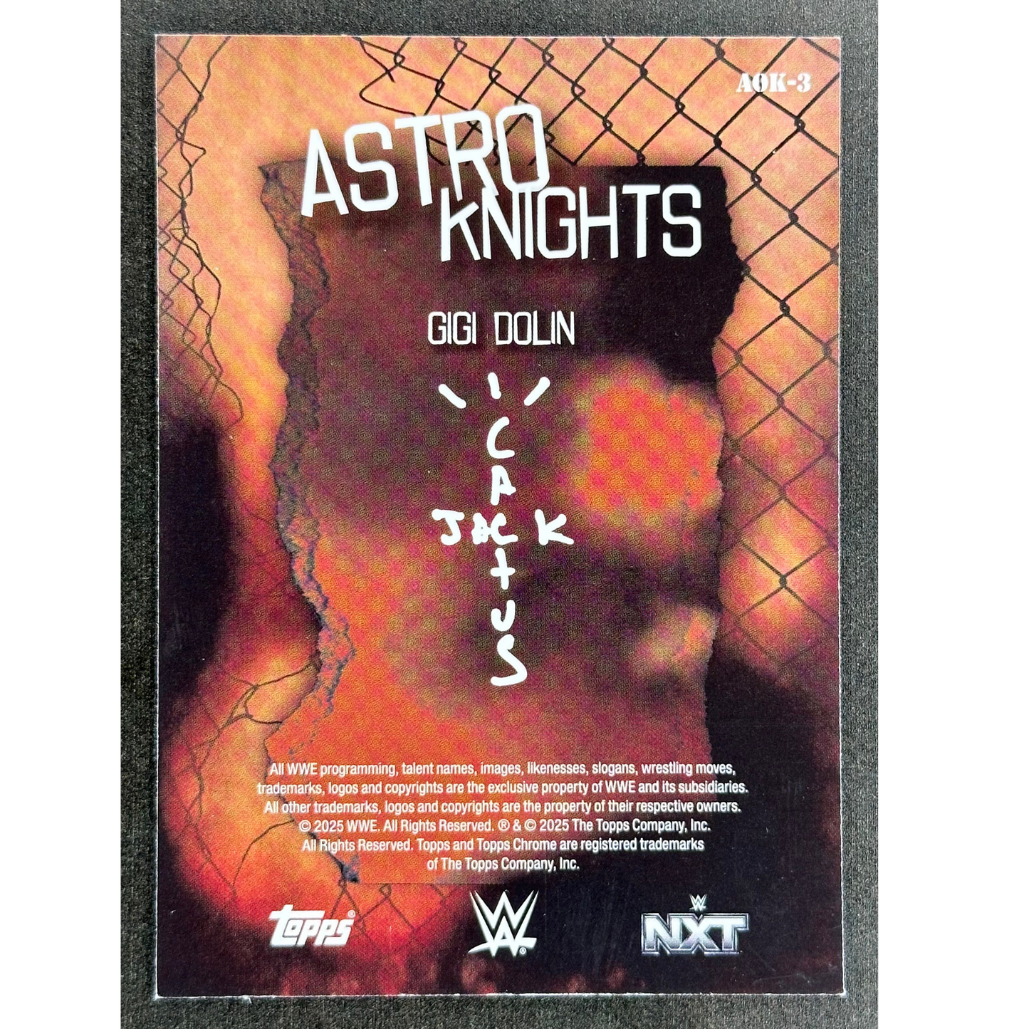 Gigi Dolin 2025 Cactus Jack  Astro Knights 40/99 #AOK-3