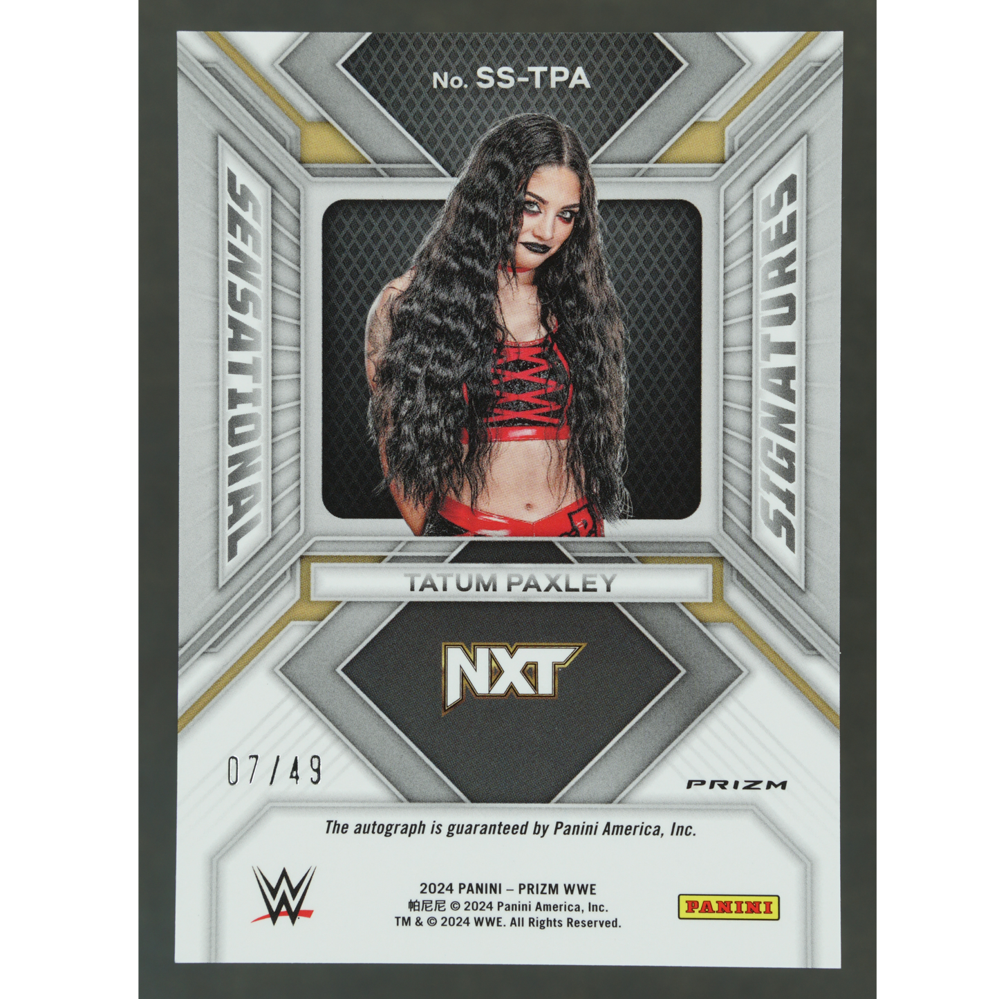 Tatum Paxley 2024 Prizm Sensational Signatures Blue 7/49 #SS-TPA