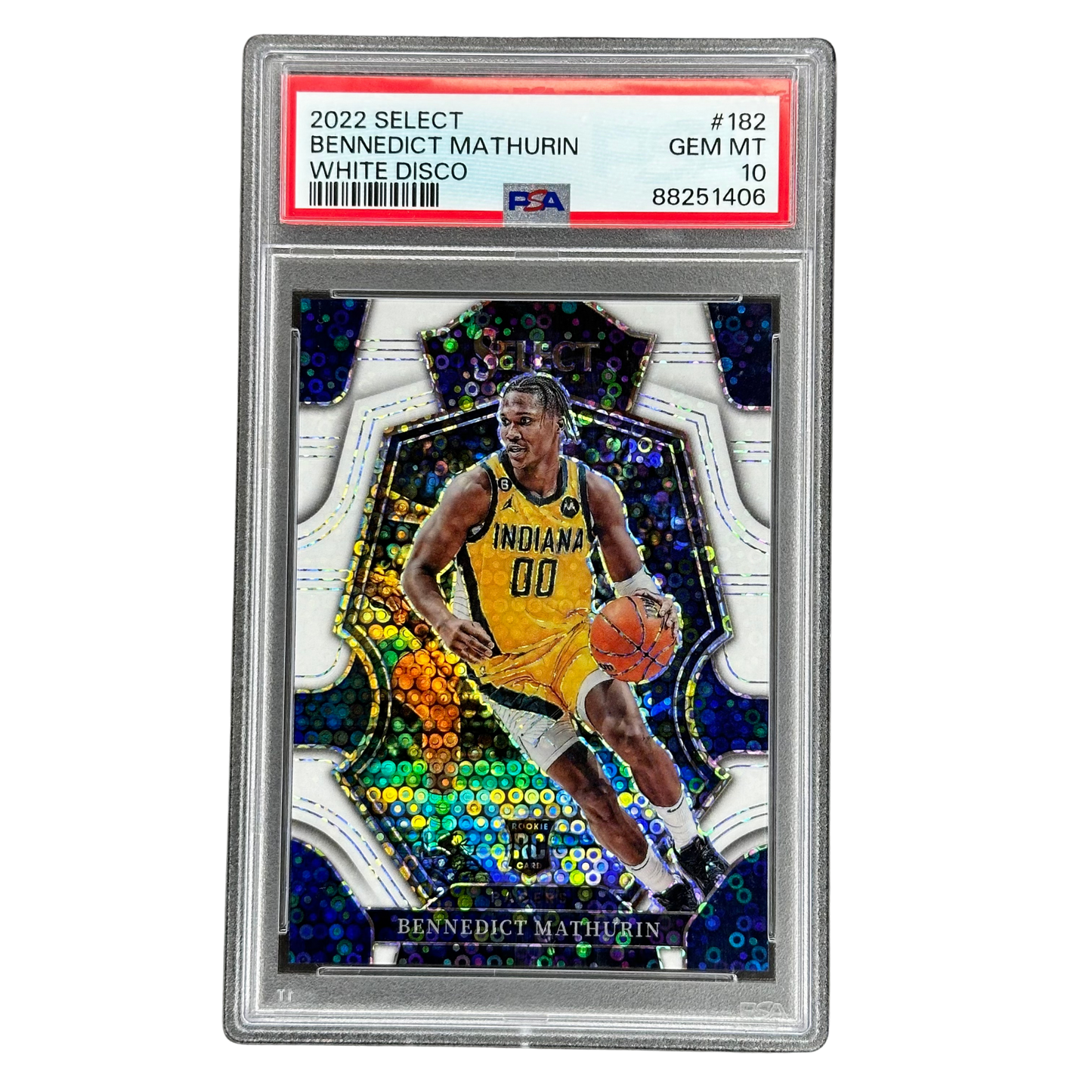 Bennedict Mathurin 2022 Select RC Rookie Card White Disco 7/75 PSA 10 #182