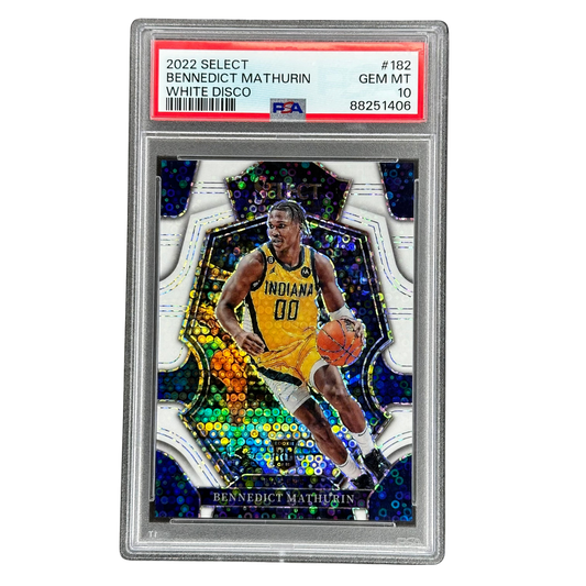 Bennedict Mathurin 2022 Select RC Rookie Card White Disco 7/75 PSA 10 #182