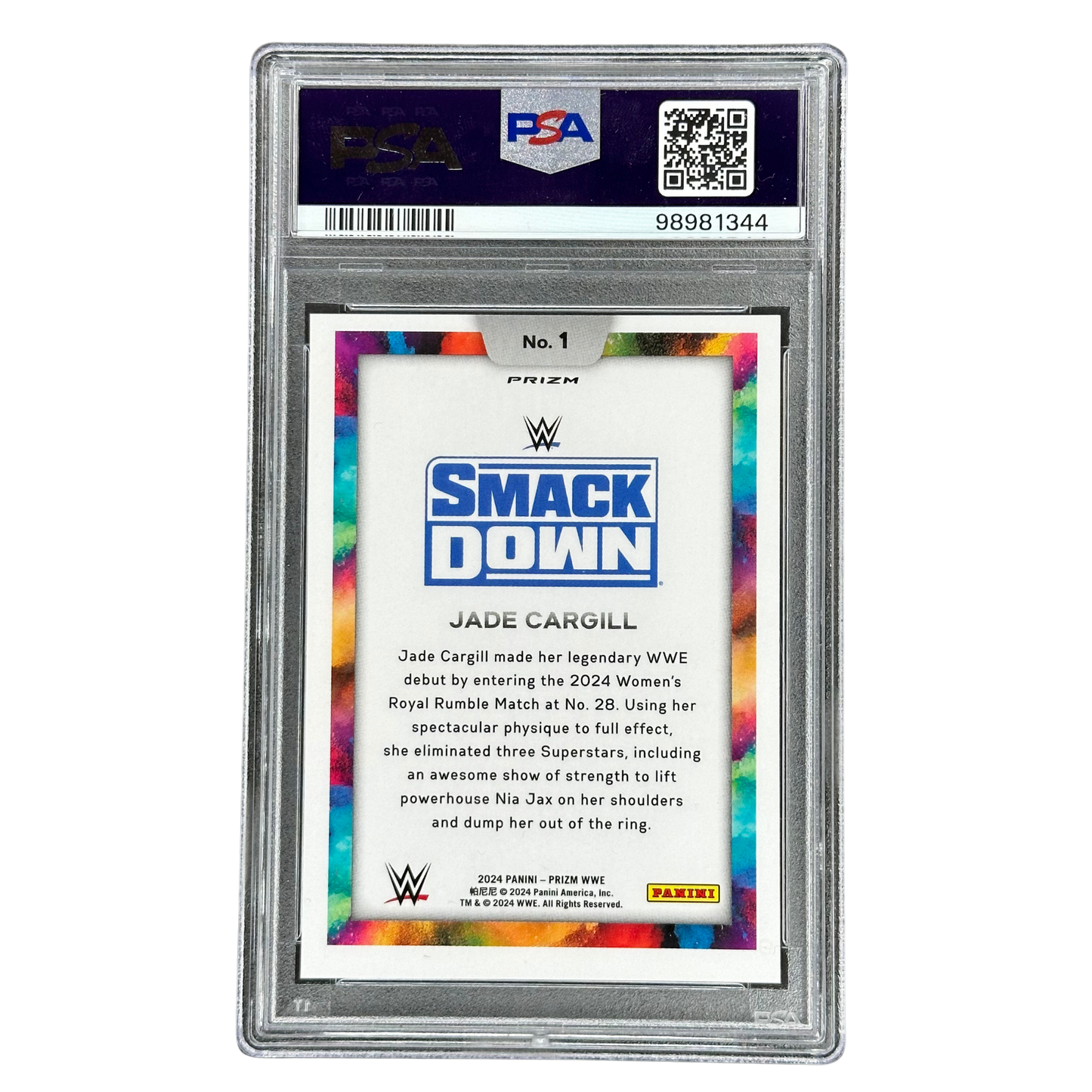 Jade Cargill 2024 Prizm Color Blast PSA 10 #1