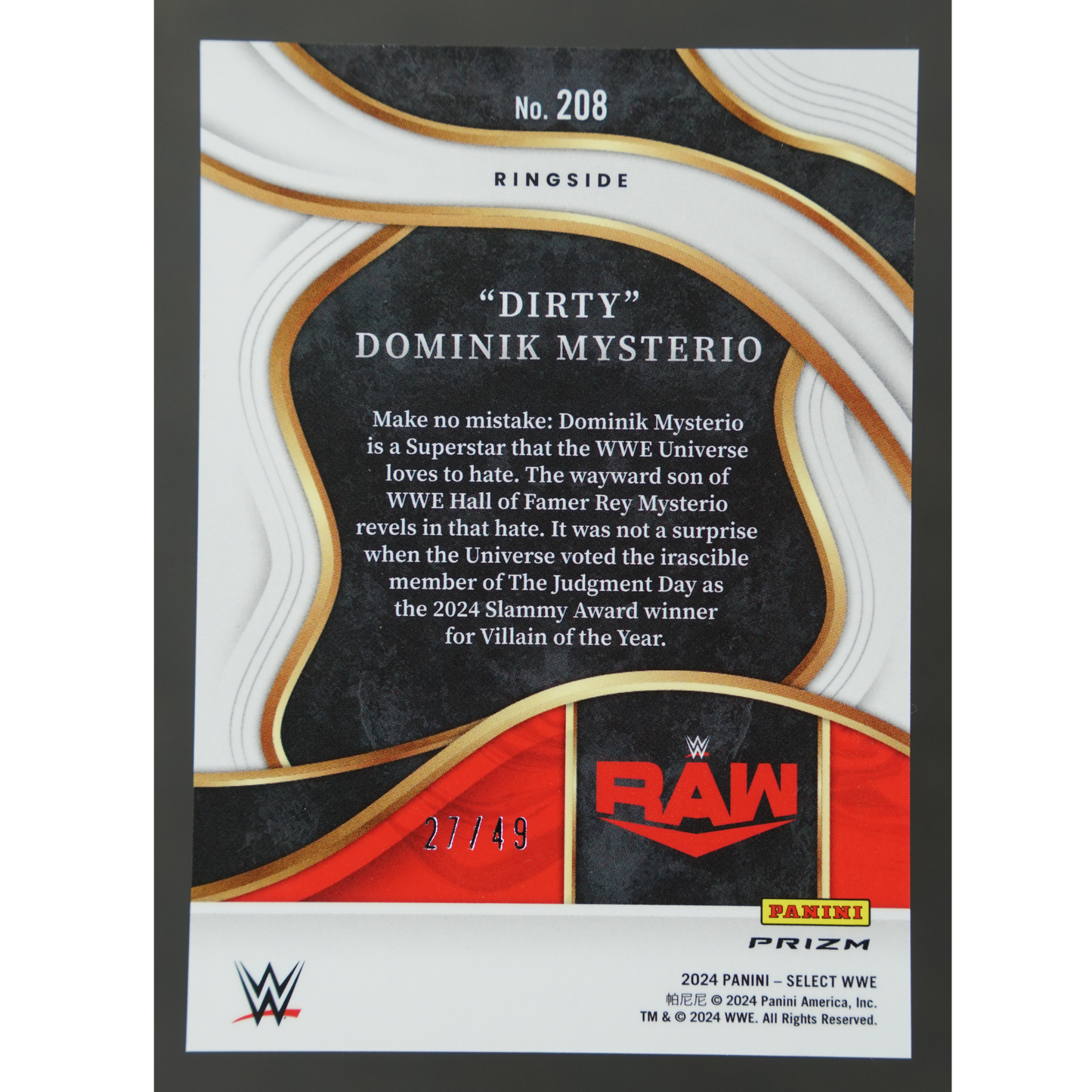 "Dirty" Domenik Mysterio 2024 Select Ringside 27/49 #208