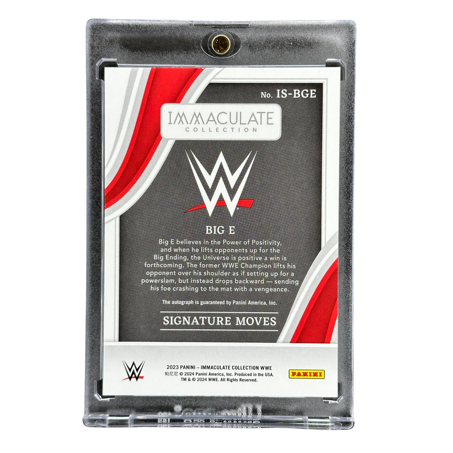 Big E 2023 Immaculate Signature Moves Auto 26/49 #IS-BGE