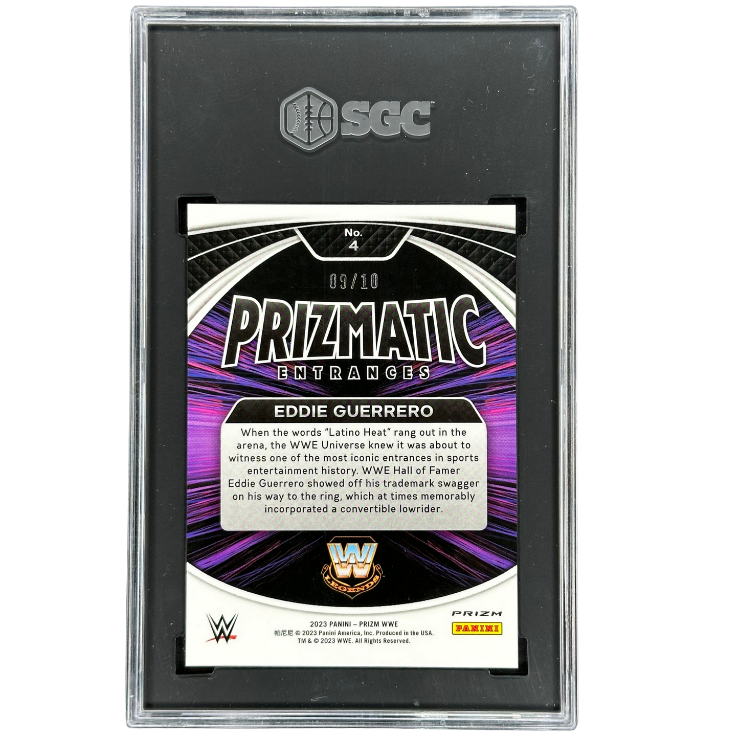 Eddie Guerrero 2023 Prizm Prizmatic Entrances Gold 9/10 SGC 10 #4