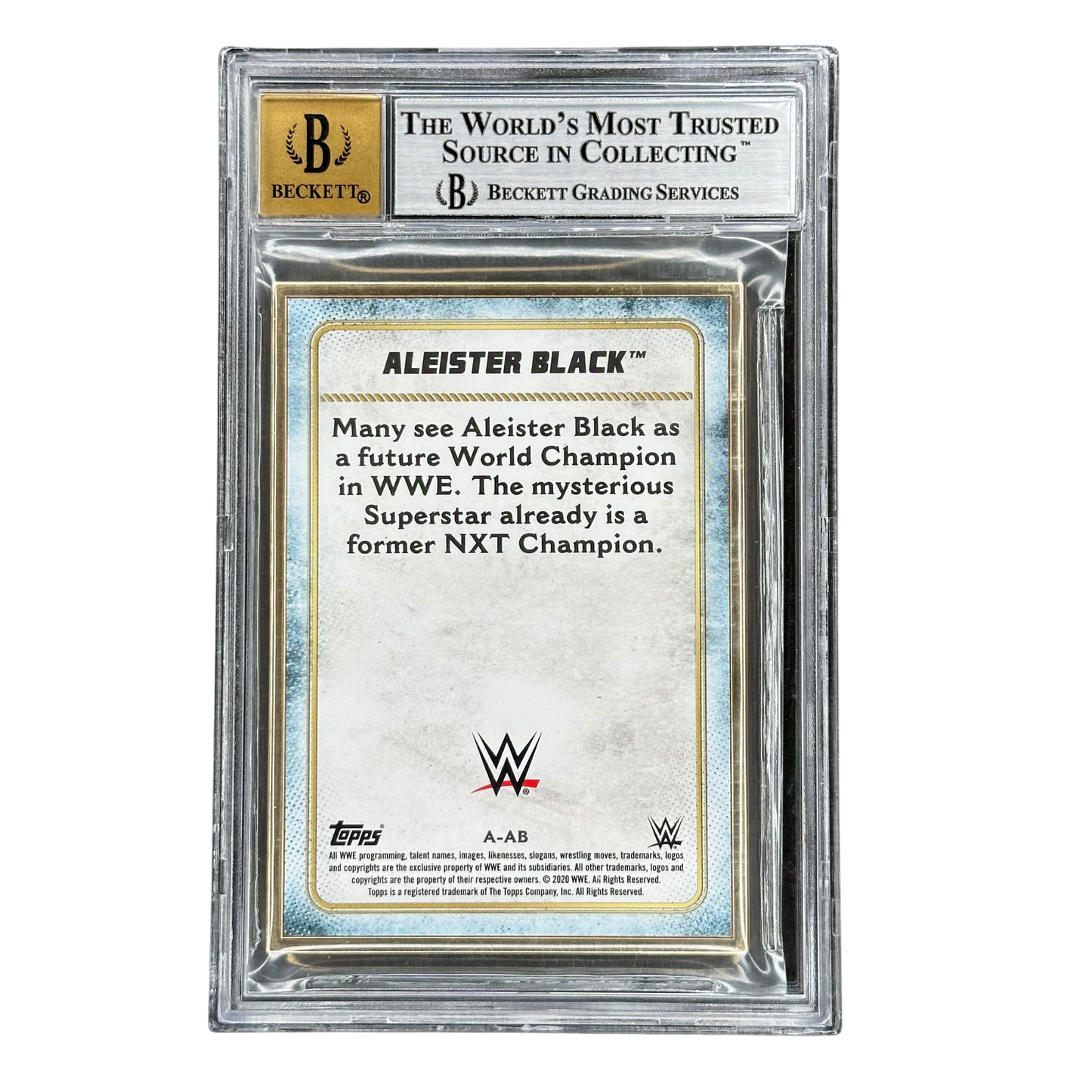 Aleister Black 2020 Transcendent Auto 24/25 BGS 9 #AAB