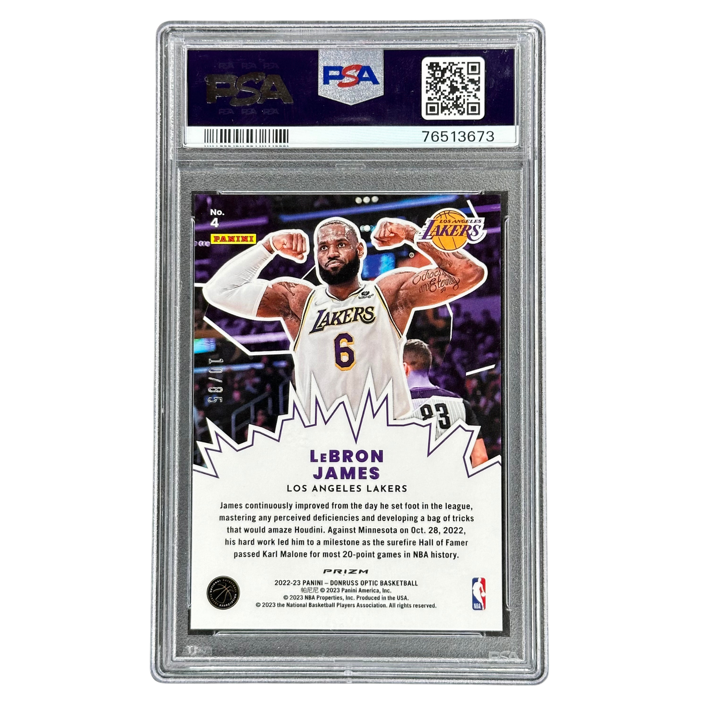 Lebron James 2022 Optic My House Blue 10/85 PSA 10 #4