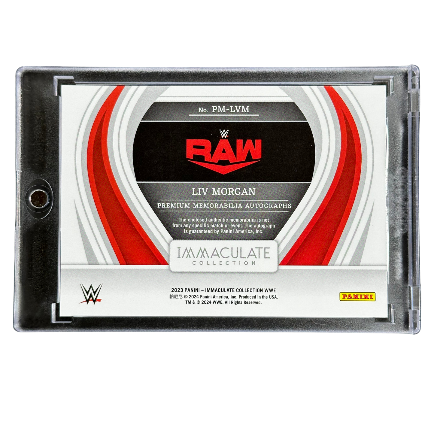 Liv Morgan 2023 Immaculate Memorabilia Auto 39/99 #PM-LVM