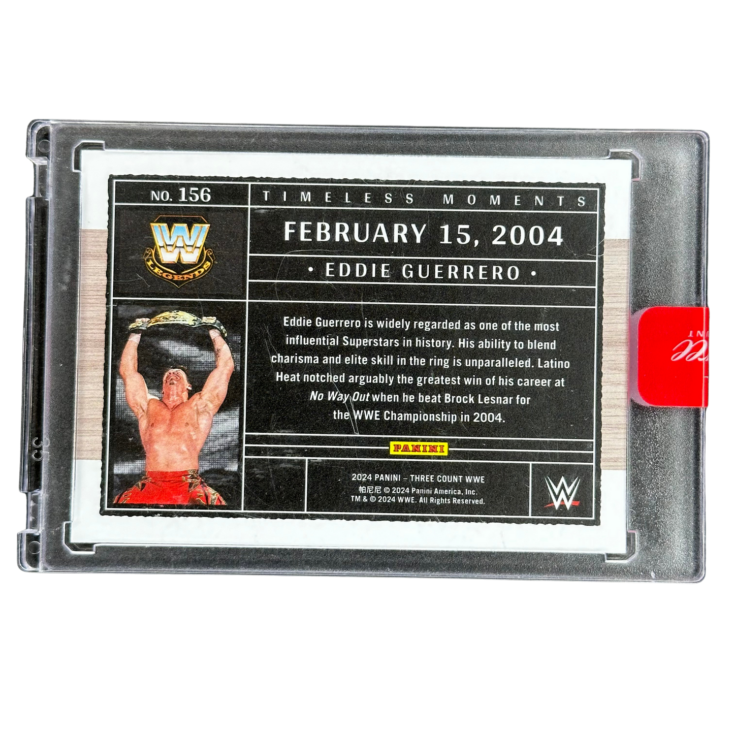 Eddie Guerrero 2024 Three Count Timeless Moments Gold 1/10 #156