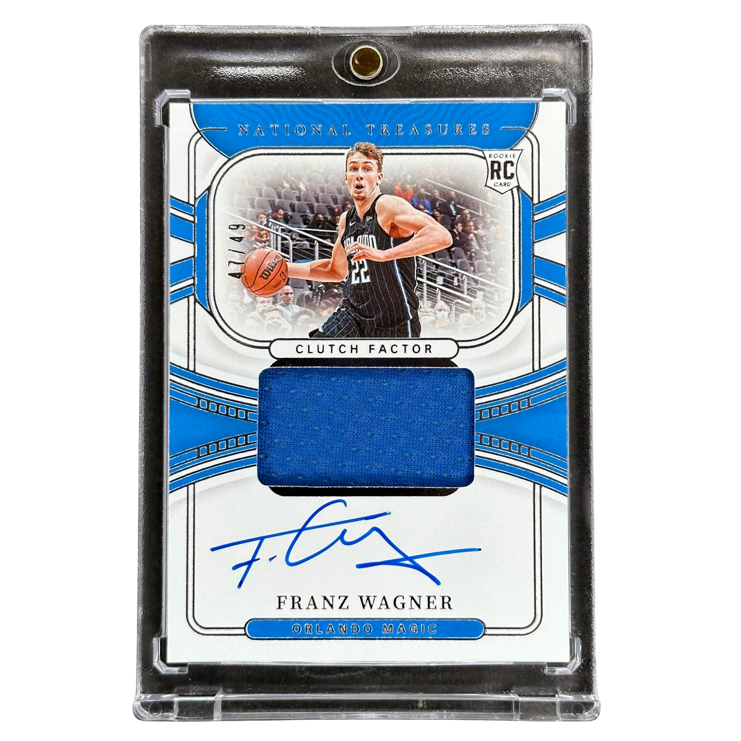 Franz Wagner 2021 National Treasures Clutch Factor Merorabilia Auto RC Rookie Card 47/49 #CF-FRZ