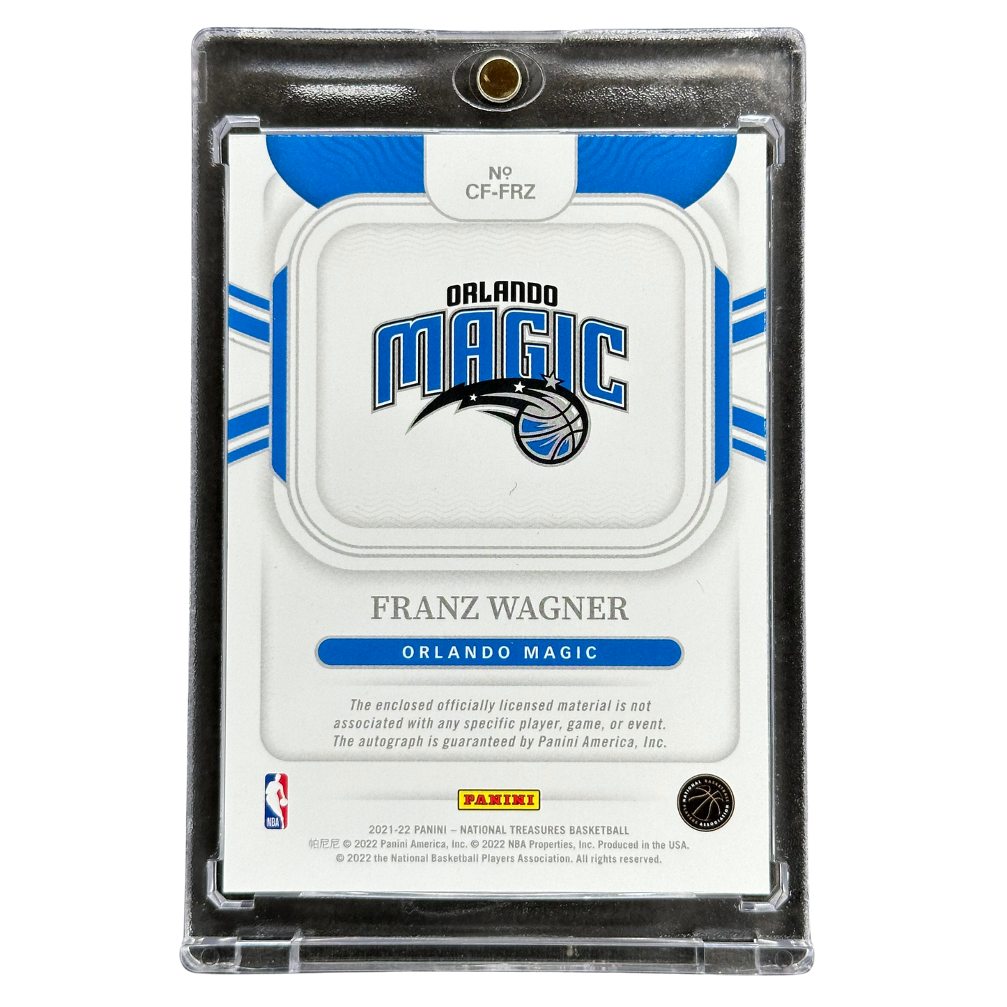 Franz Wagner 2021 National Treasures Clutch Factor Merorabilia Auto RC Rookie Card 47/49 #CF-FRZ